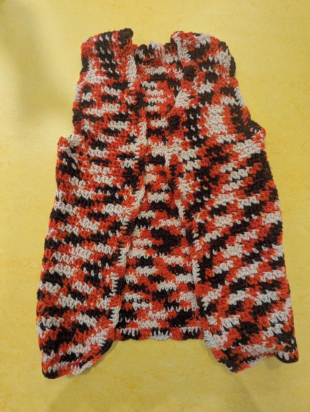 Women's Vintage Pumpkin Spice Space Dyed Knit Vest